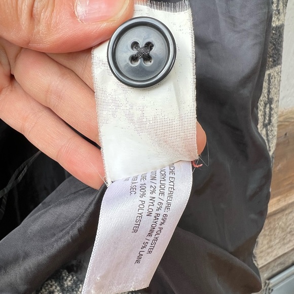 Mossimo Supply Co. aztec patterned wrap style tapered button up cozy pea coat - Picture 16 of 16